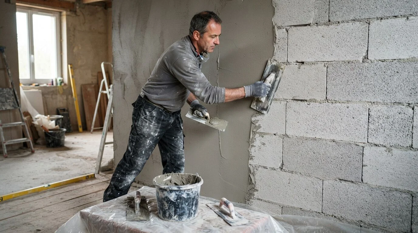 enduit sur beton cellulaire