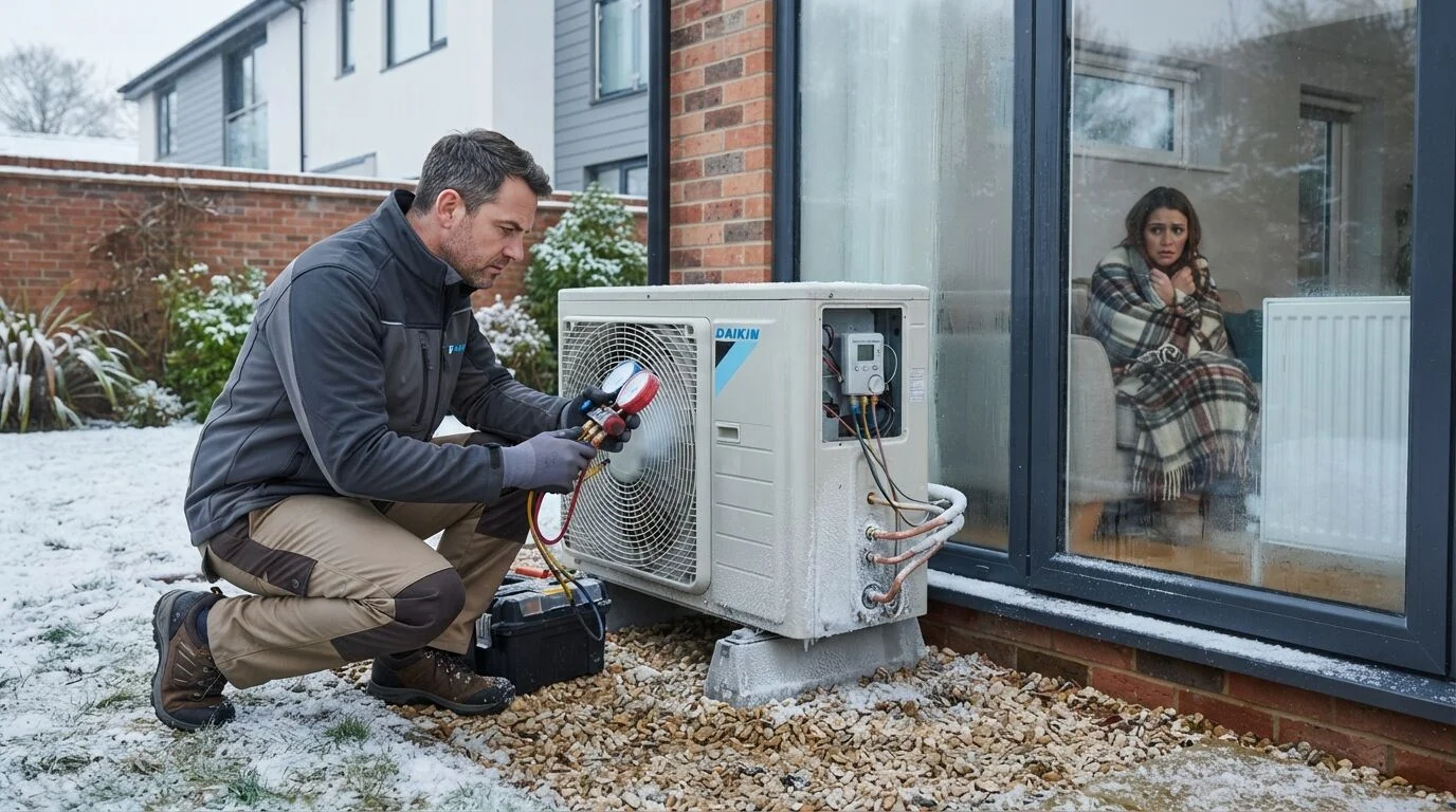 ma pompe à chaleur daikin tourne mais ne chauffe pas